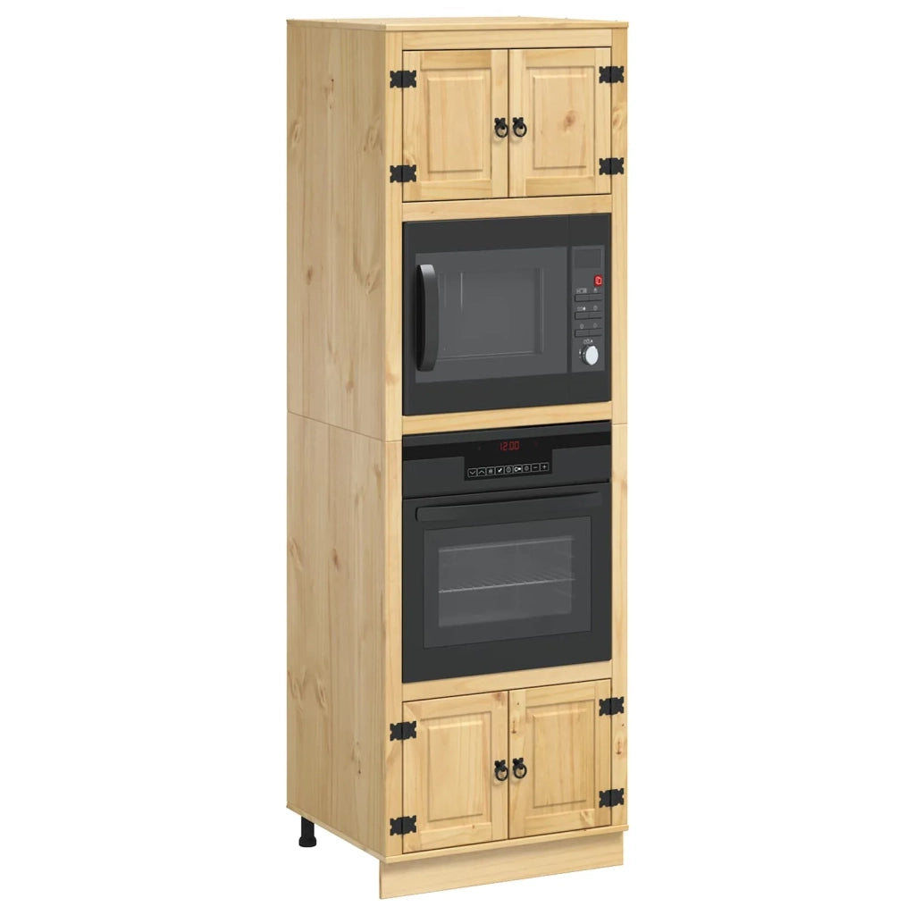 Pensile da cucina | Armadietto SKI Marrone Miele 66 x 58 x 207 cm Pino massello
