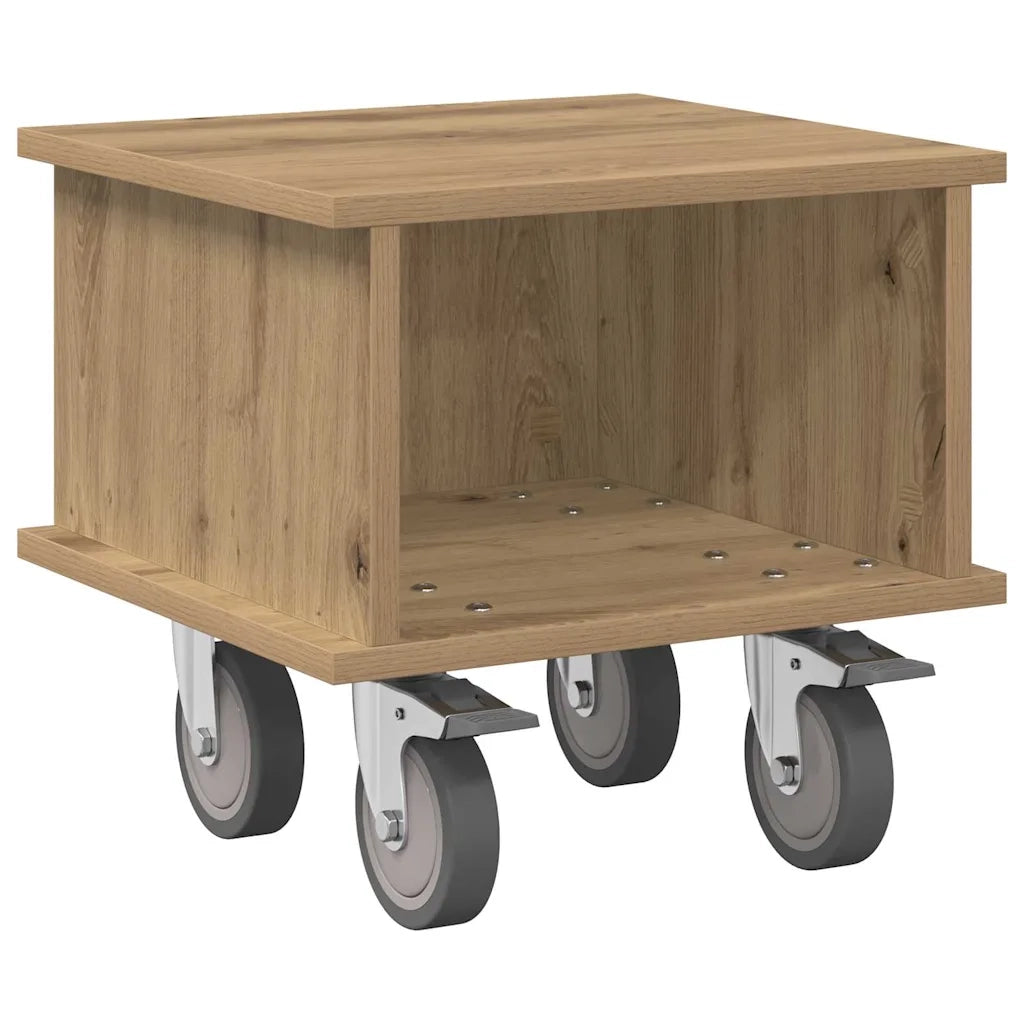 Mobile porta TV rettangolare dal design moderno dimensioni 37 x 35 x 35 cm con pratico vano contenitore in legno di rovere composito. Codice articolo: 02_0054754.