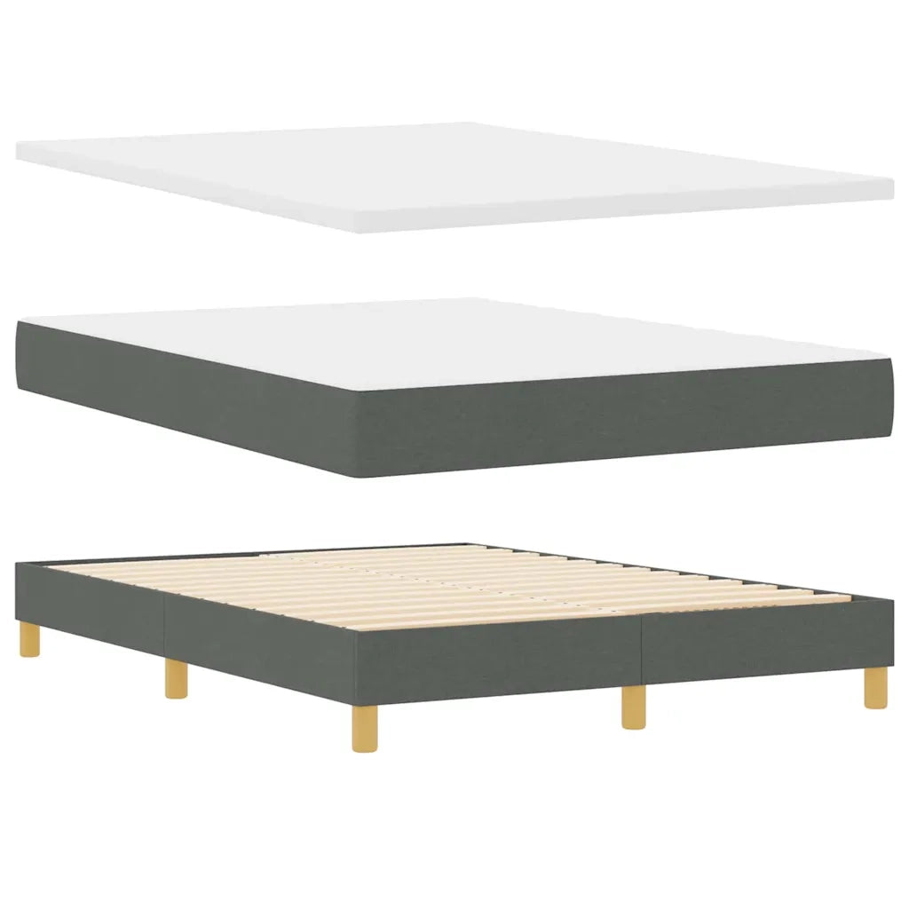 Letto a molle con cuscino Grigio scuro 160 x 200 cm Tessuto 3338854