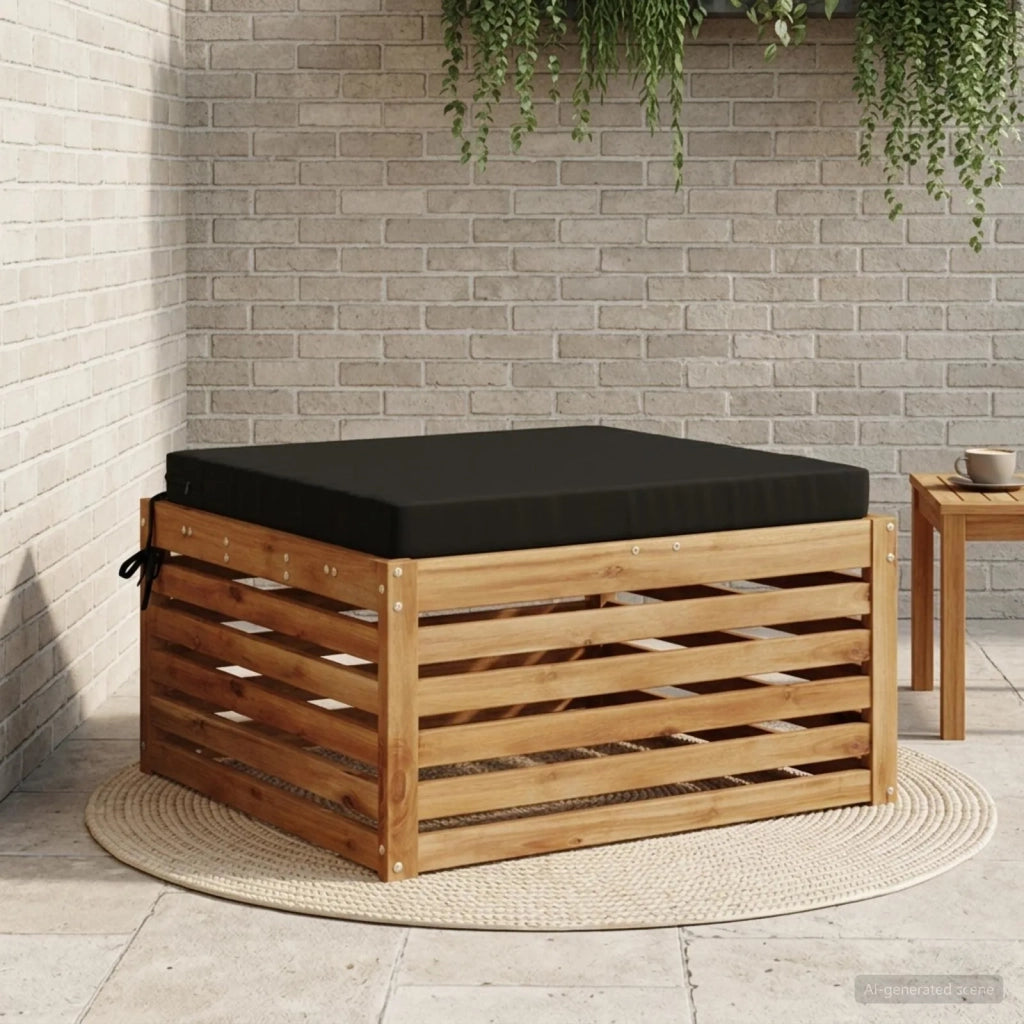 Cuscino per Sedia in Unico Pezzo SOEST 100% Poliestere Nero 944905