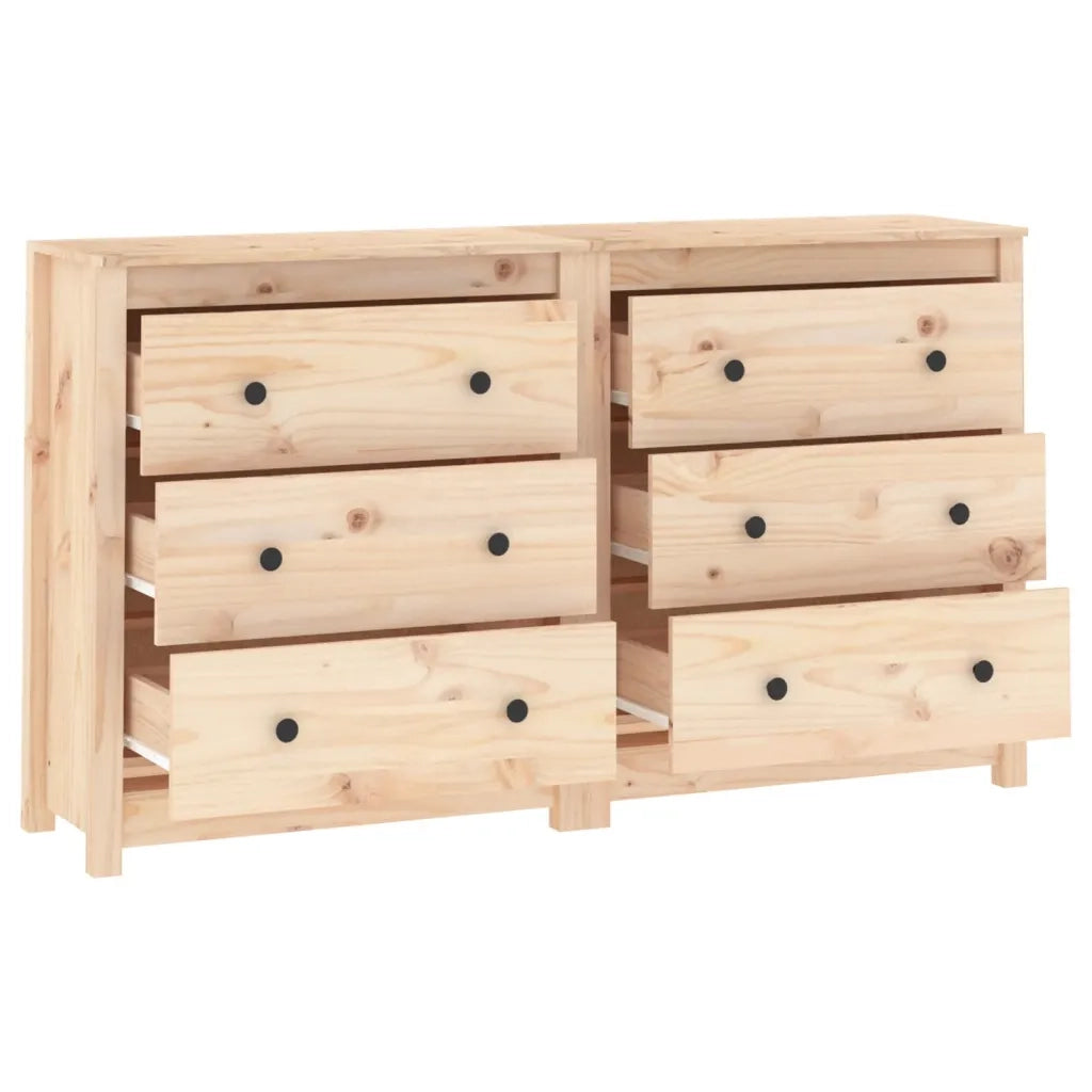Credenza-Buffet-Armadio da cucina 140x35x80 cm in Legno Massello di Pino