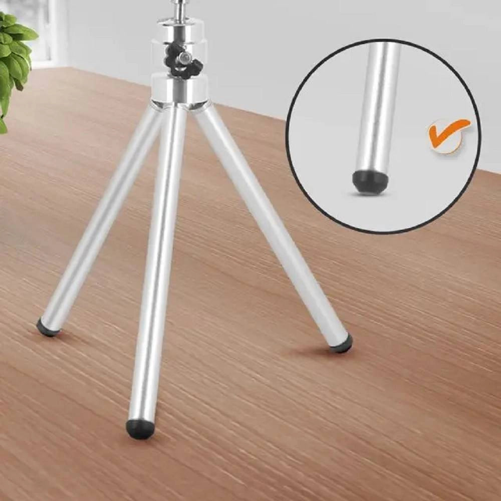 Trade Shop - Treppiede Ruotabile A 360° Tripod A 3 Sezioni Telescopico Per Smartphone Hd-3057 -