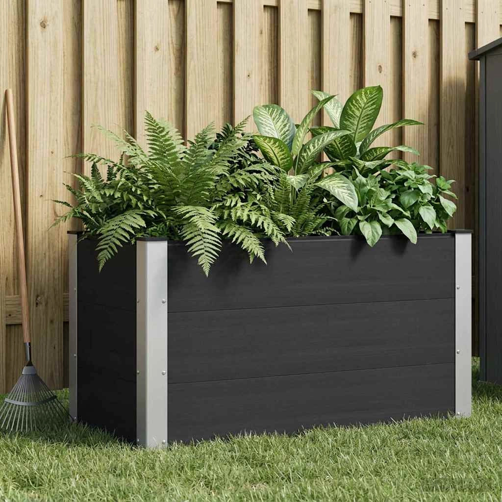 Letto rialzato da giardino Nero 100 x 50 x 54 cm 42038976
