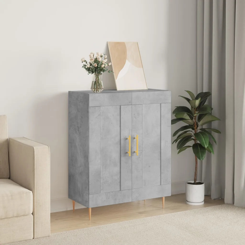 Credenza Grigio Cemento 69,5x34x90 cm in Legno Multistrato 830184