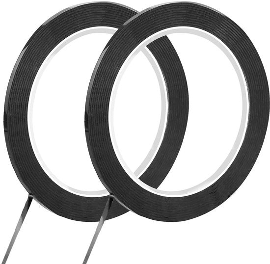Tappetuccia bianca 3mm x 66m - Tappetuccia autoadesiva - Nastro sottile nero - Nastro a griglia - Marcatura - Per ufficio/scolastico - Nastro di segnalazione