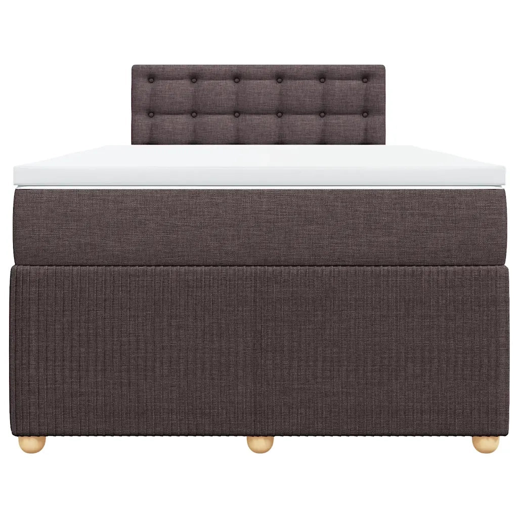 Giroletto a Molle con Materasso Marrone Scuro 120x190cm Tessuto 3289712