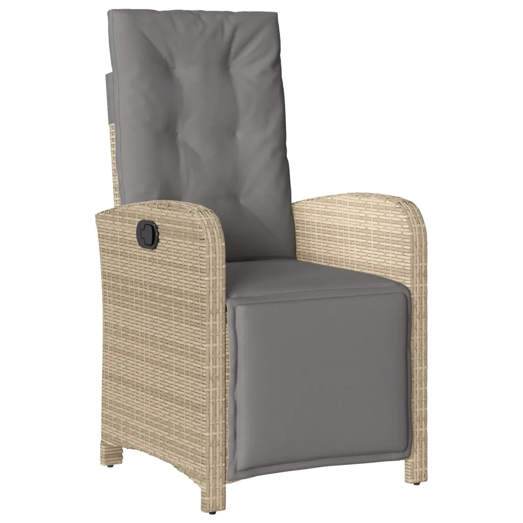 Set da Bistrò 3 pz con Cuscini Beige Misto in Polyrattan 365205