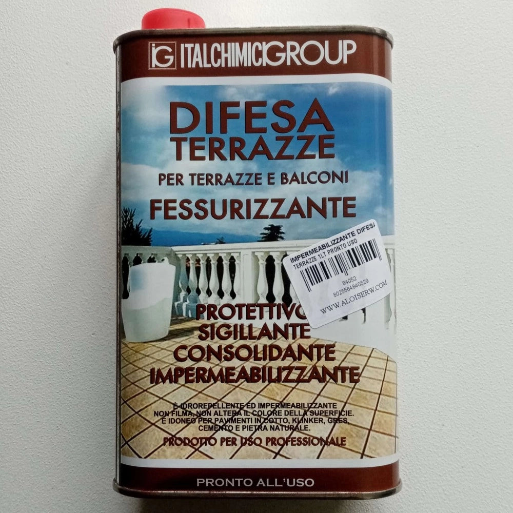 Italchimici difesa terrazze 1lt impermeabilizzante trasparente a solvente