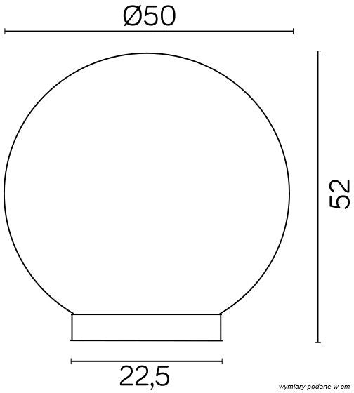 Lampada sfera da giardino bianca 50cm E27 IP44 SU-MA