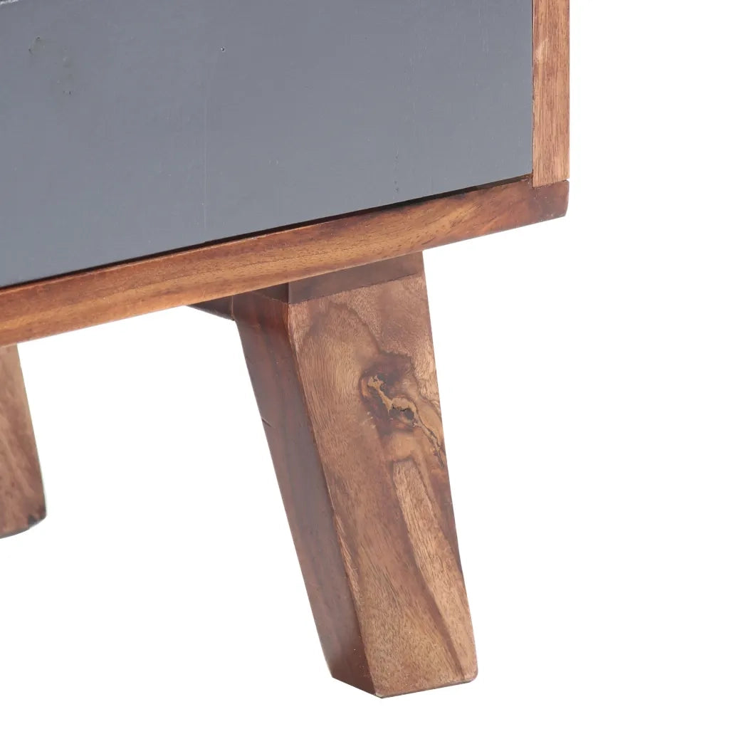 Mobile TV | Armadietto TV | Mobile Porta TV Grigio 140x30x45 cm in Legno Massello