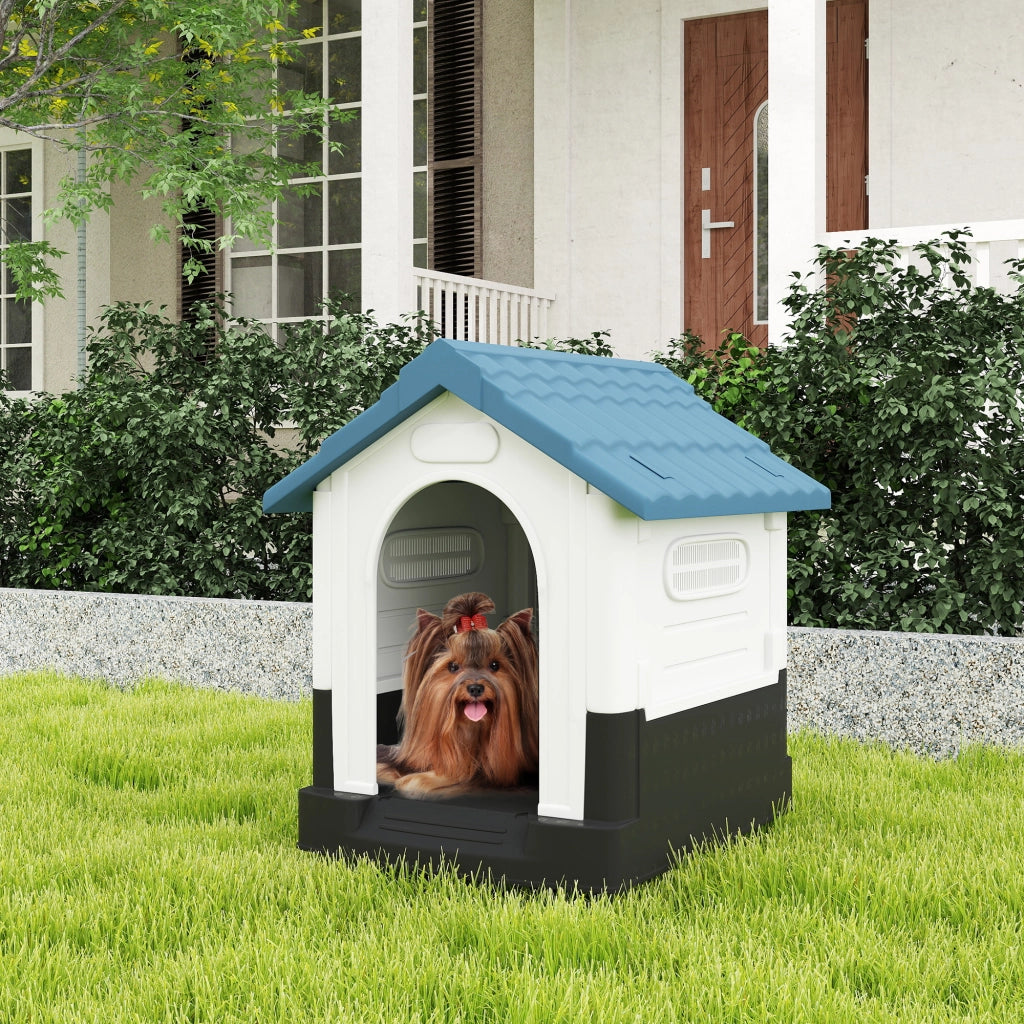 Cuccia per Cani Mini da Esterno ¨C Xylo ¨C Plastica Blu 64,5x57x66 cm