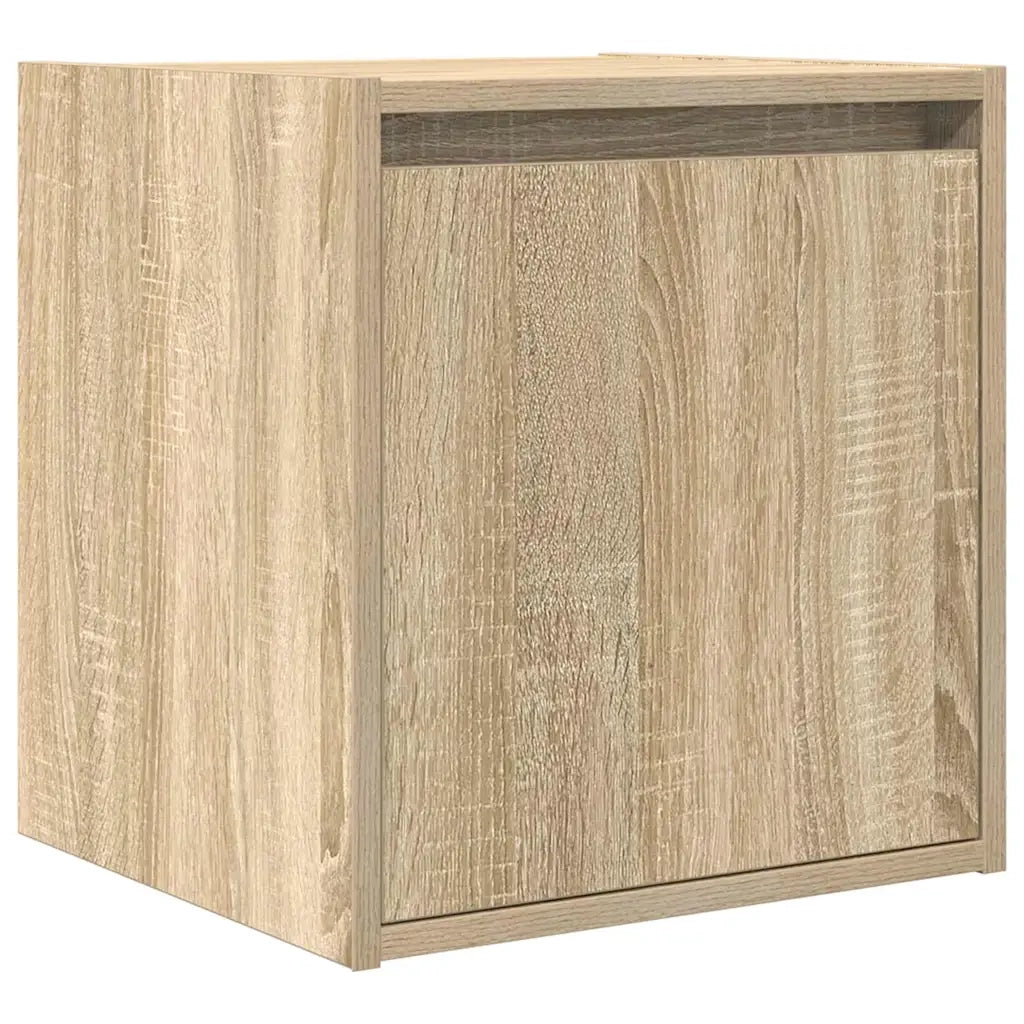 Comodini a Muro 2 pz-Set di 2 Tavolino da notte Rovere Sonoma 38x34x40 cm 109261