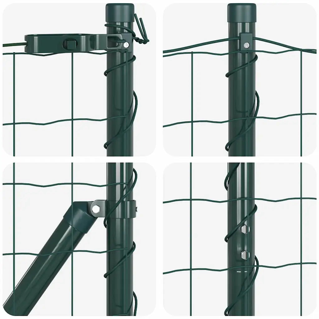 Recinzione con Posto Verde 1,4 x 10 m Acciaio e PVC 3350830