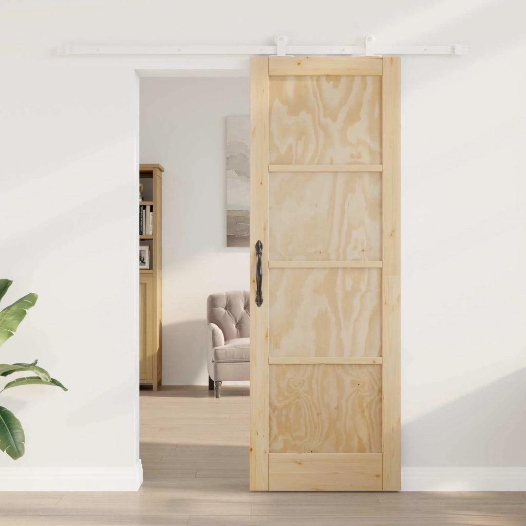 Porta scorrevole Naturale e Bianco 73,5 x 211 cm 3445477