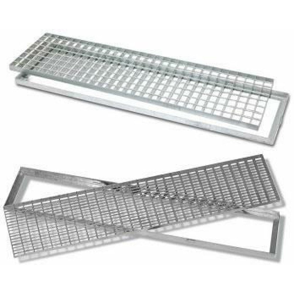 Griglia carrabile acciaio zincato con telaio 100x10 b07dpmt9z2
