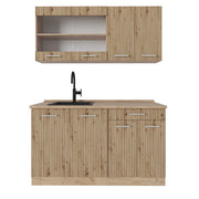 Vicco Cucina monoblocco Rovere artigianale/rovere Goldkraft 140 cm , PL Rovere