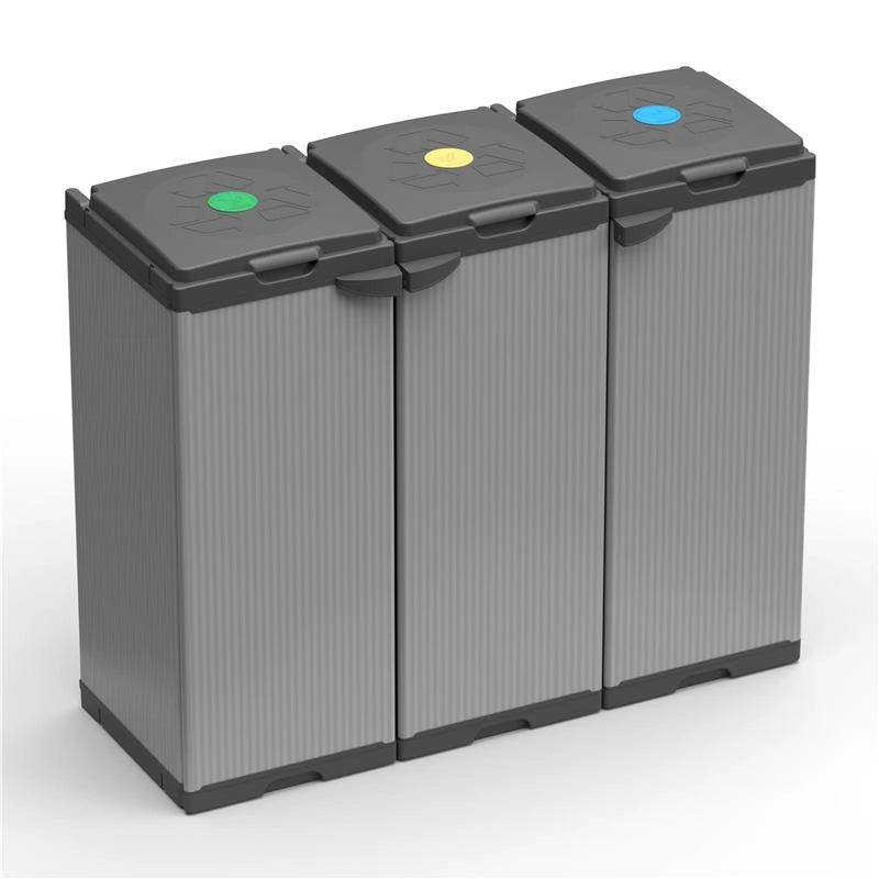 NUOVO MOBILE PORTASACCO TRIS PER SACCHI DA 80 LT PER INTERNI ED ESTERNI 102LX38PX87H CM