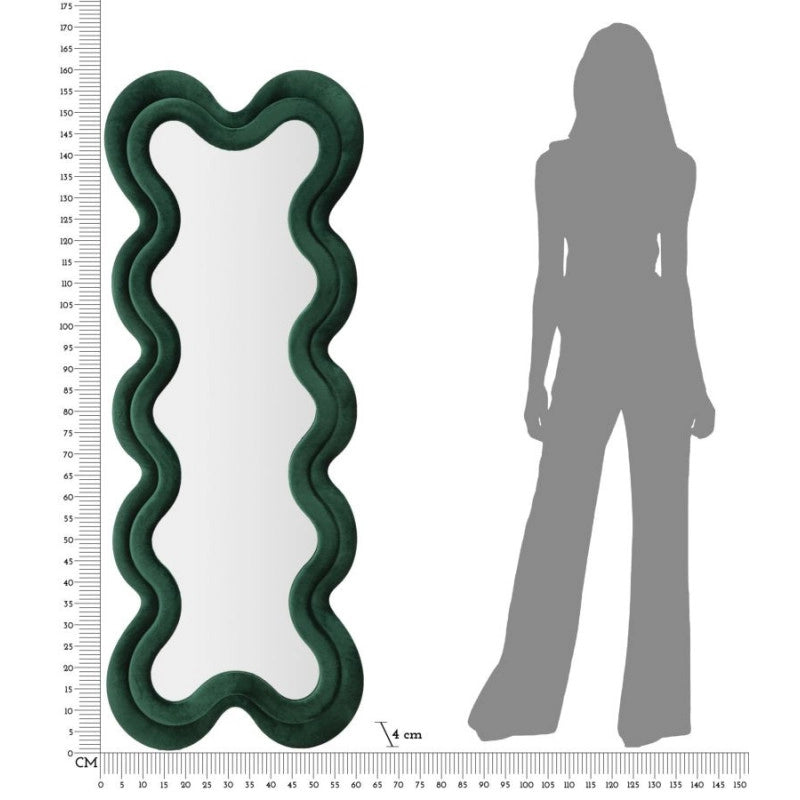 Specchio Da Muro Monica Verde cm 58x4x160