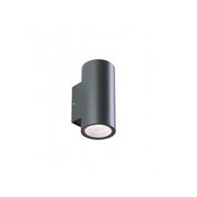 Applique Da Esterno Moderna Sino Alluminio E Vetro Grigio Led 3+3W 4000K