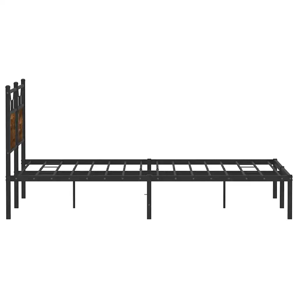 Giroletto senza Materasso-Struttura Letto Rovere Fumo 140x190 cm in Truciolato 246294