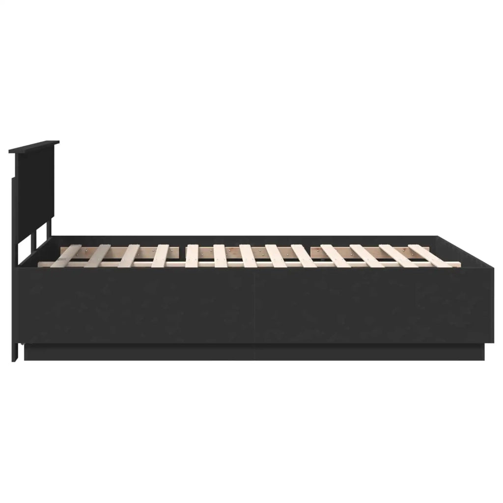 Struttura del letto Nero 150 x 200 cm Legno multistrato 3408062