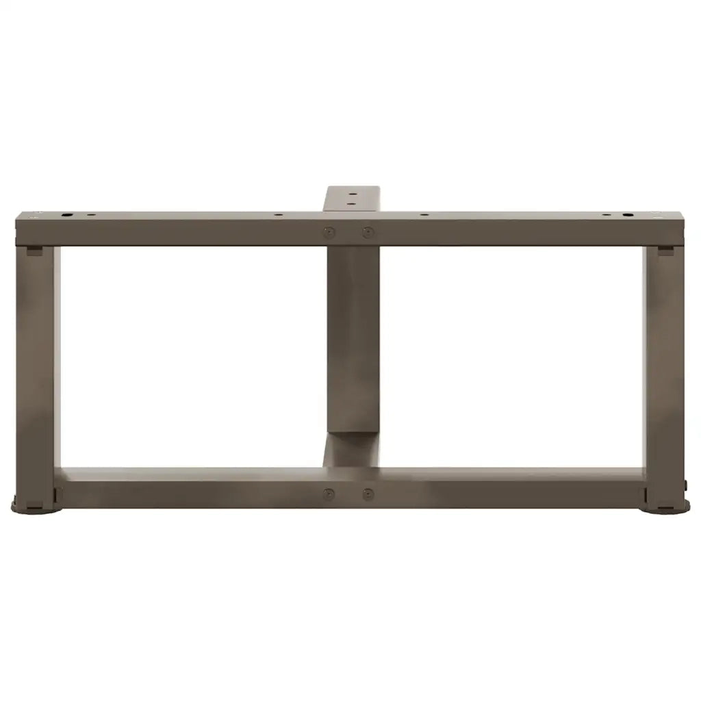 Gambe per Tavolino da Caffè a Forma di T 2 pz Nere 70x25x(30-31) cm Acciaio 4013019