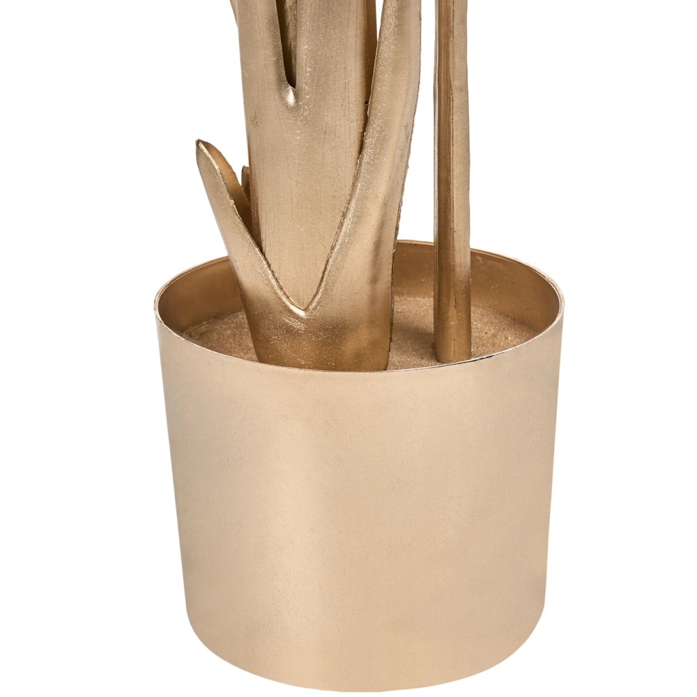 Pianta artificiale in vaso in plastica dorata 162 cm ambienti stile moderno