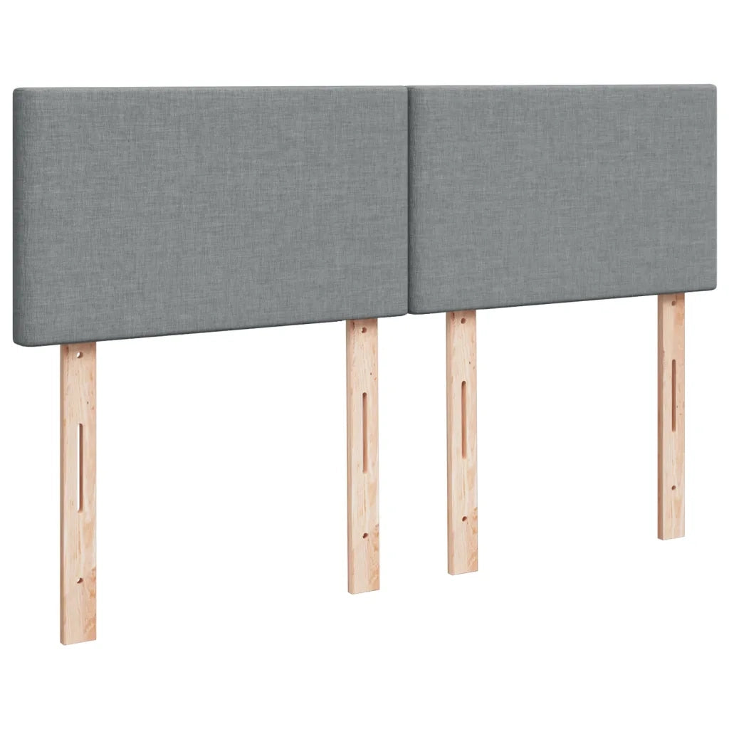 Giroletto a Molle con Materasso Grigio Chiaro 140x190cm Tessuto 3288968