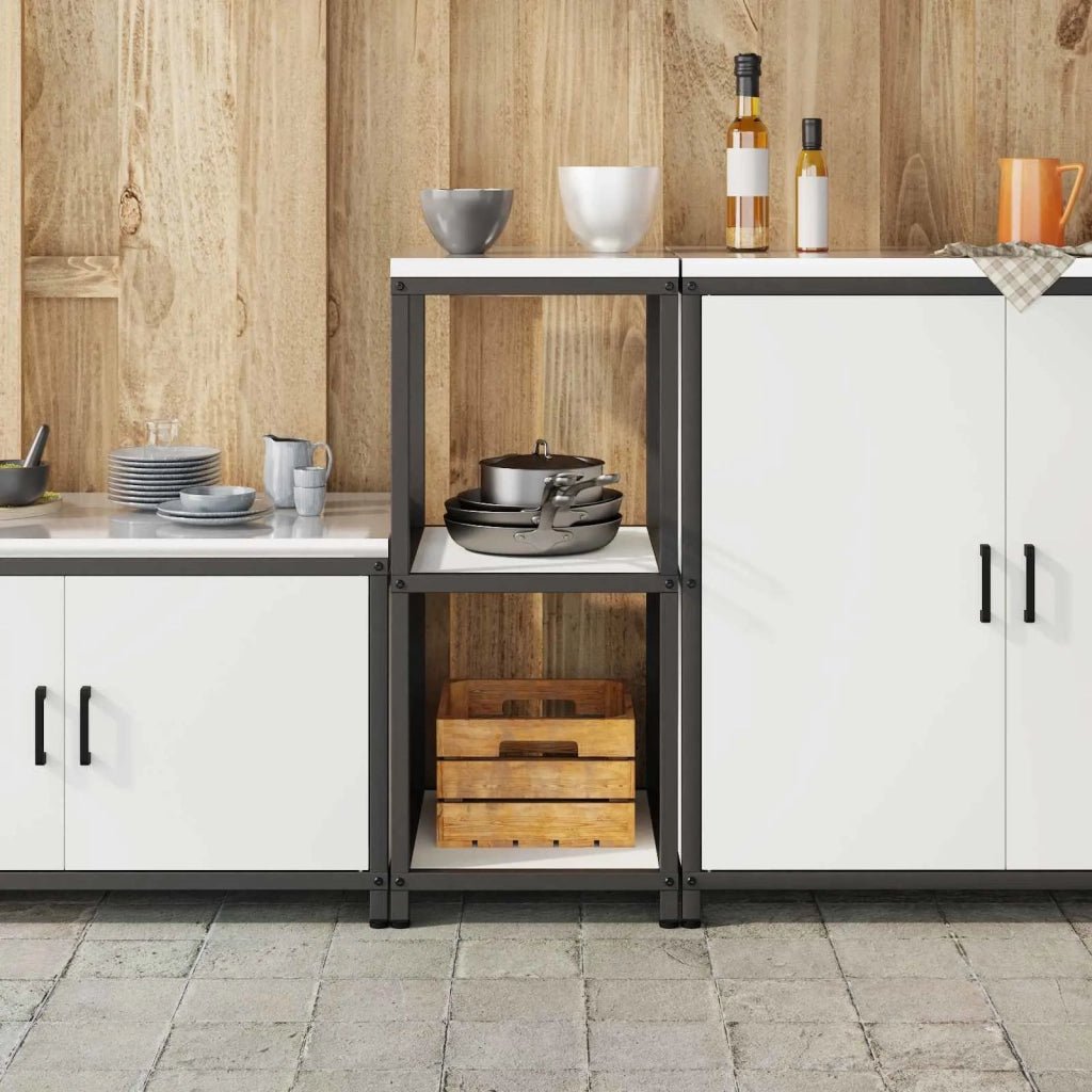 Pensile da cucina | Stoccaggio in cucina HATTEM Bianco 40 x 50 x 92 cm Acciaio