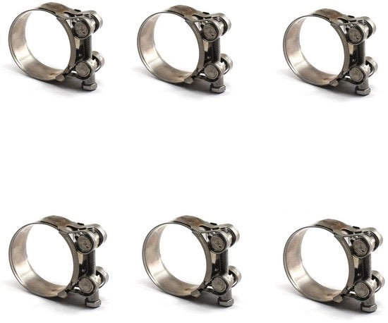 Set di clip per tubi in acciaio inossidabile - 6 pezzi - diametro 32-35 mm - resistente alla corrosione - duraturo - progettato per prevenire la ruggine - clip per tubi.
