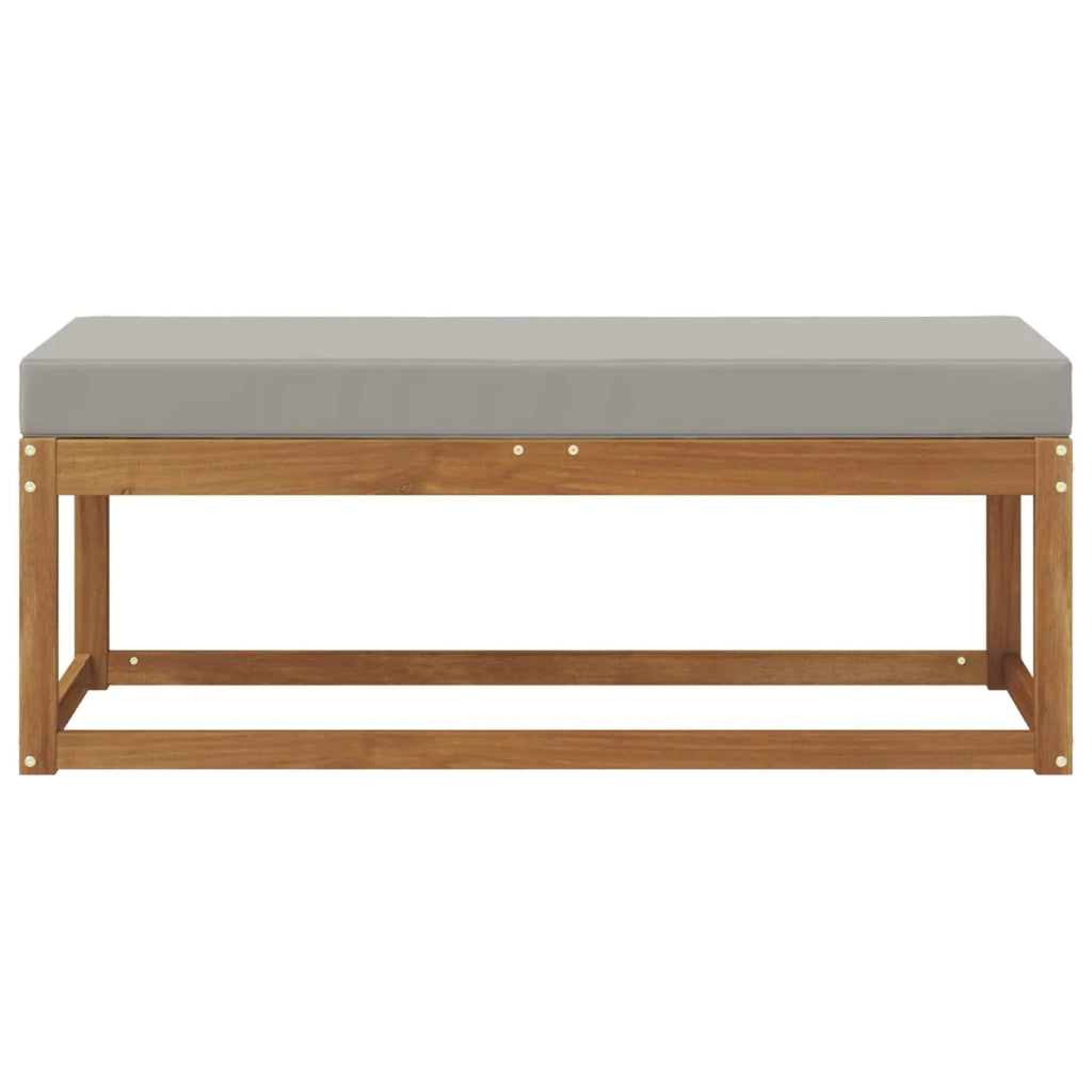 Panca Sgabello Grigio Naturale e Chiaro 115 x 43 x 37 cm CFW6240869