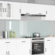 Rivestimento da Cucina 2 pz-Set di 2 Paraschizzi per Cucina Bianco 100 x 60 cm vetro temperato 221691