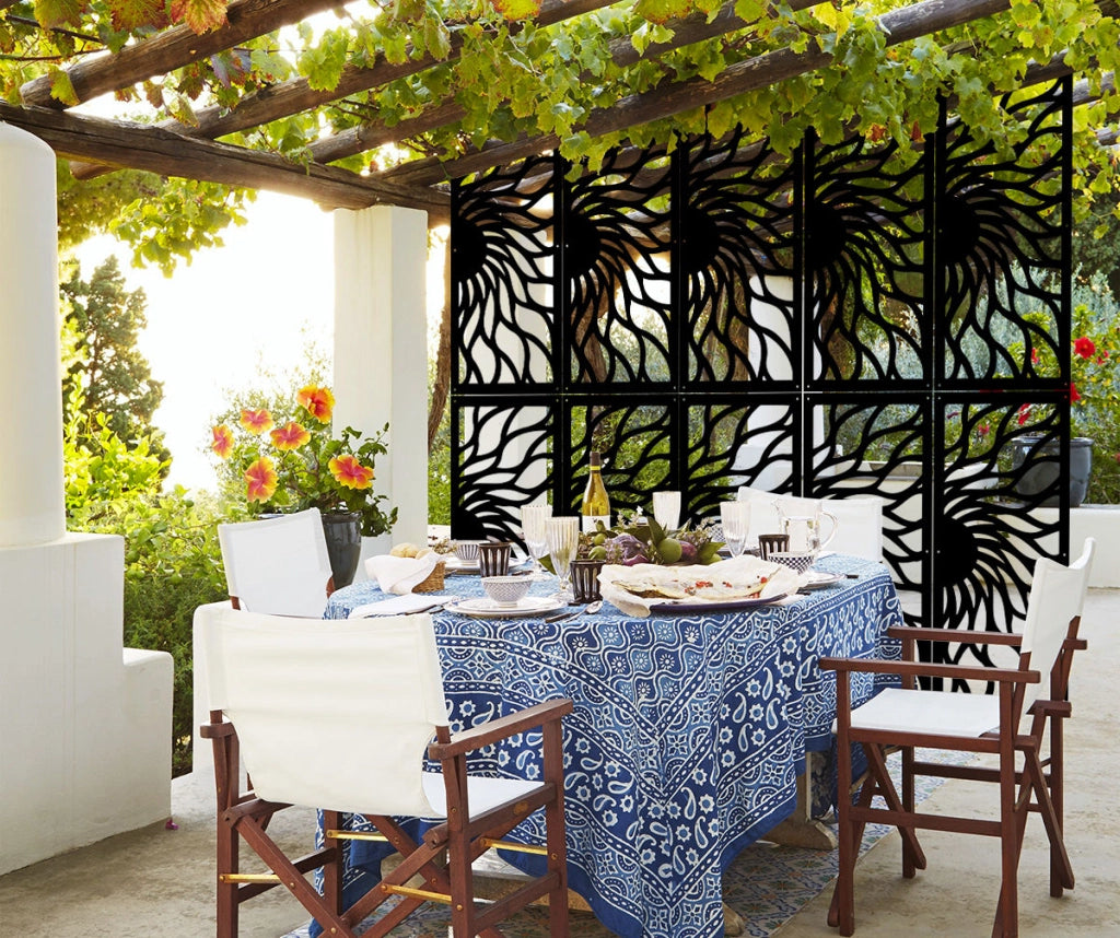 HOT SUN - Pannello in PVC traforato - Parasole Colore: nero, Misura: 73x148 cm
