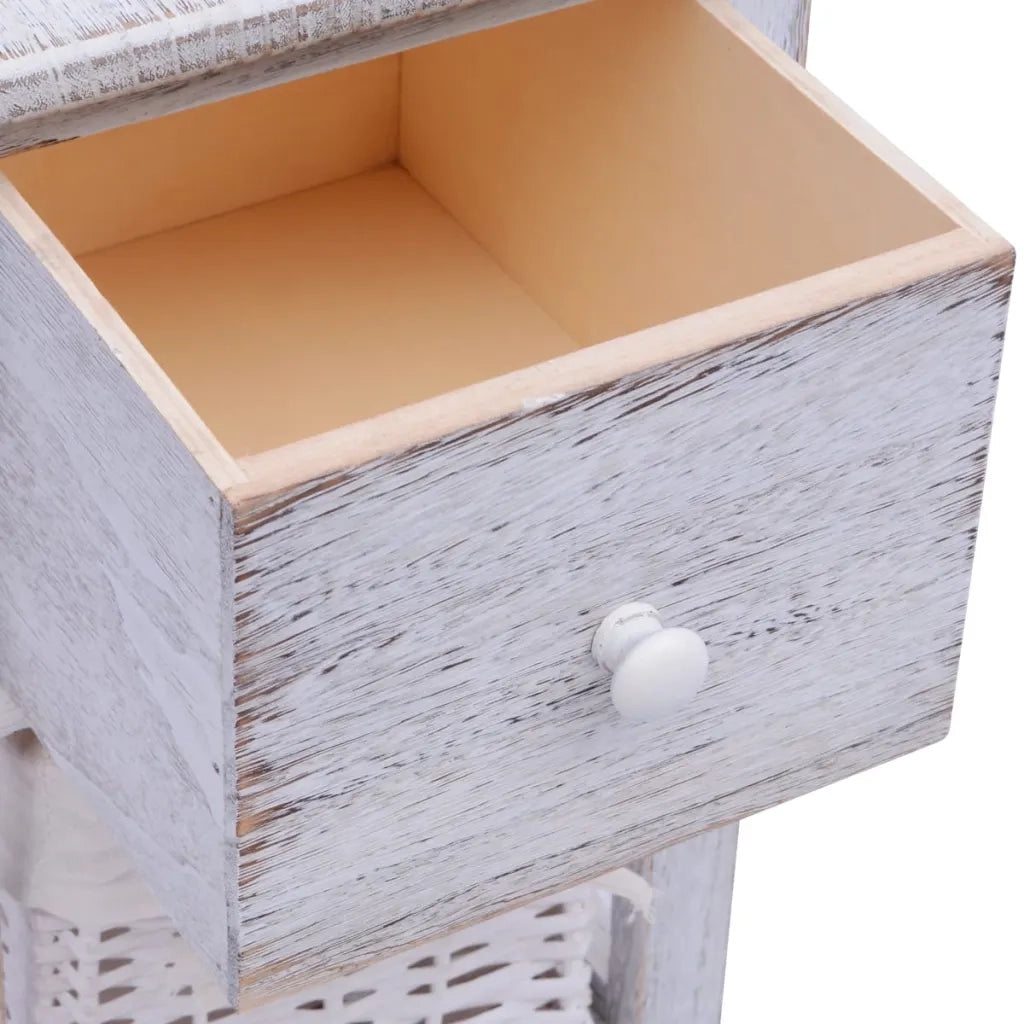 Comodino in Legno Bianco 242866