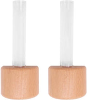 Kit di coltivazione per piante da interno - Stazione di crescita per piante da 2 pezzi - Sostegno magnetico per piante - Vaso in vetro/magnete - Materiale legno/plastica - Disegno semplice - Aggiunta discreta