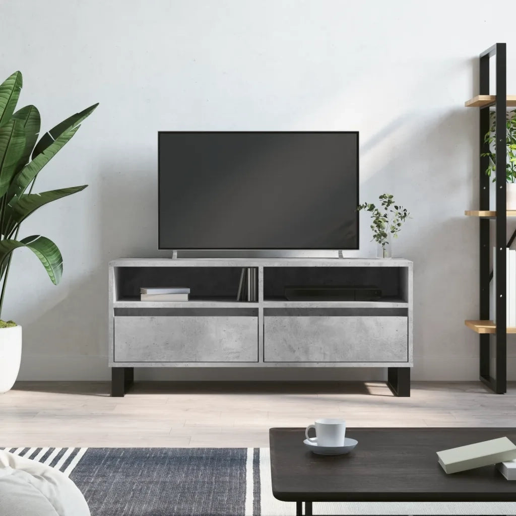 Mobile per TV | Armadietto TV | Mobile Porta TV Grigio Cemento 100x34,5x44,5 cm Legno Multistrato