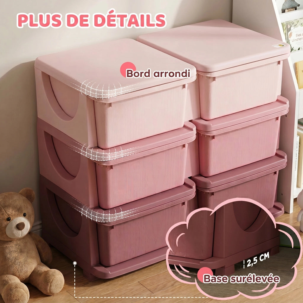 Cassettiera bambini 3 cassetti ¨C Minimal ¨C rosa