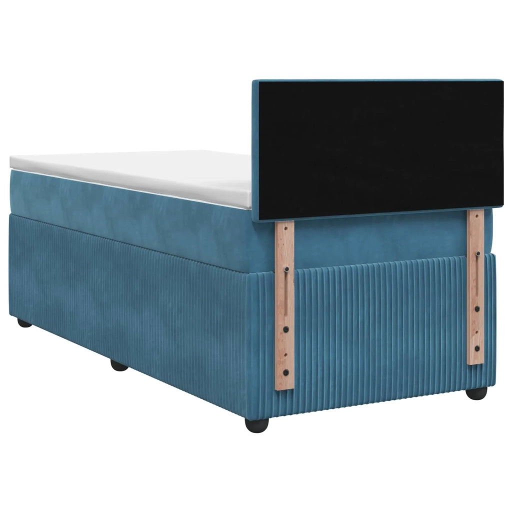 Letto box spring con materasso Blu Scuro 80 x 200 cm Velluto 3451575