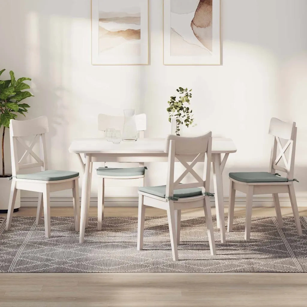 Cuscini per Seduta 4 pz | Cuscini per sedie Grigio chiaro 40 x 40 x 3 cm Velluto