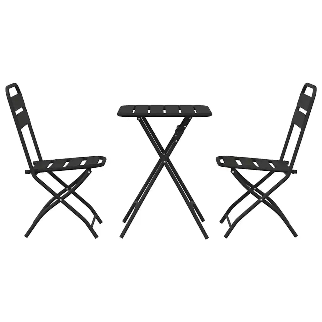 Set bistrot 3 pz | Set Salotto da Giardino Antracite Acciaio
