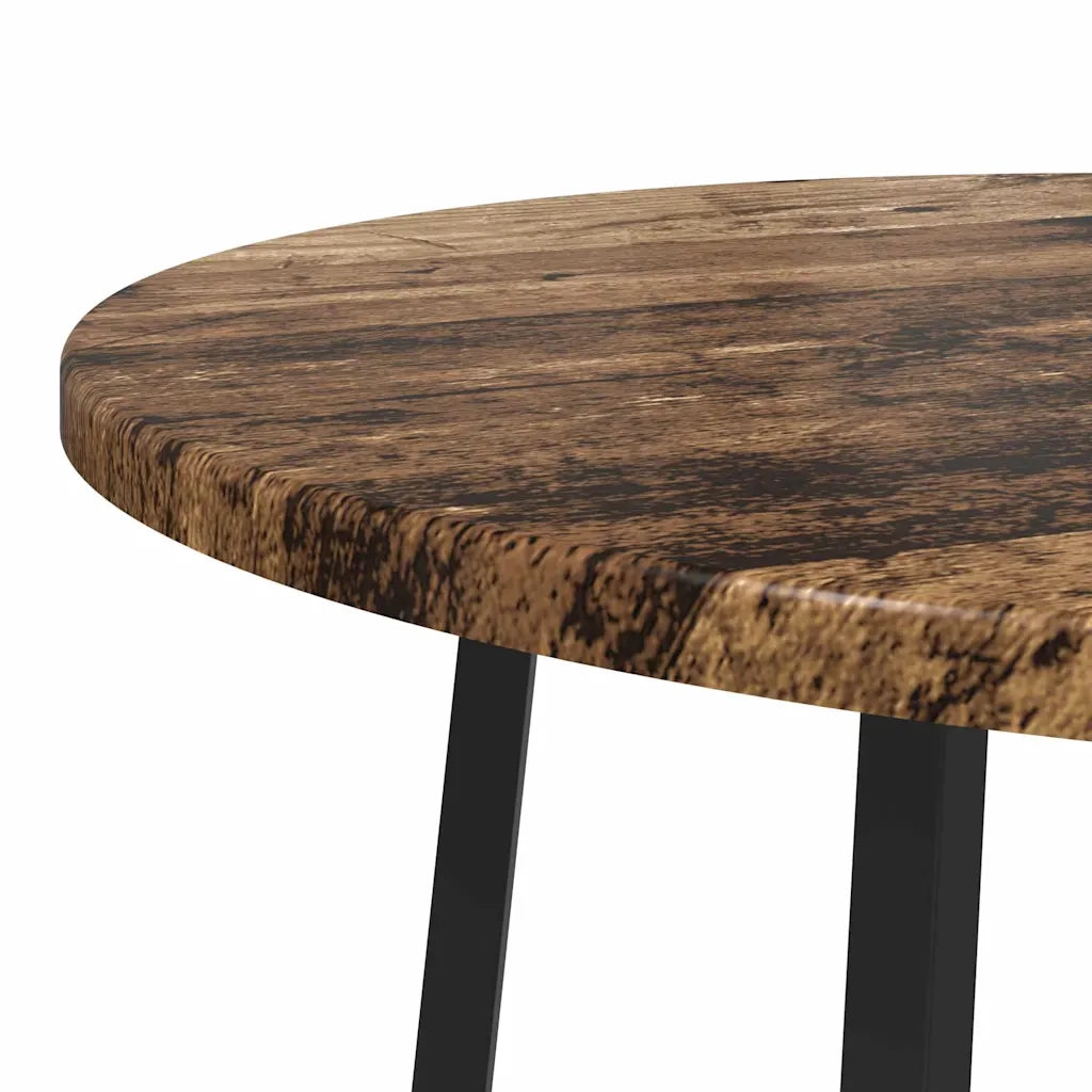 Set tavolini con lo scaffale 2 pz | Tavolo laterale Legno Antico e Nero