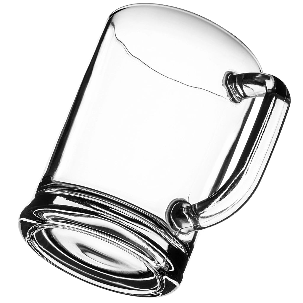 Boccali da birra KADAX da 400 ml (0,4 l) in vetro con manico, confezione regalo grande da 6 pezzi