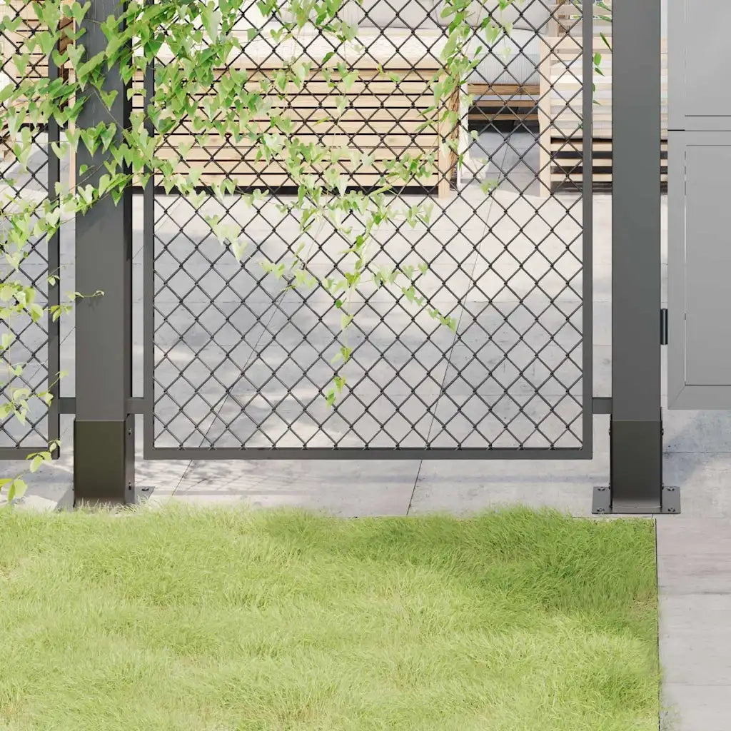 Basi per Pali Quadrati 4 pz 91x91 mm Acciaio Verniciato Polvere 42000028