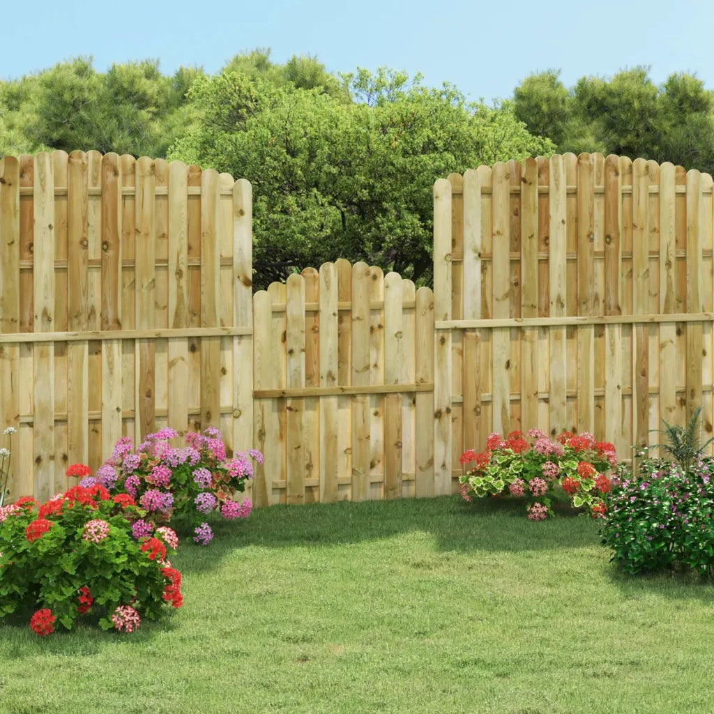 Cancello da Giardino in Legno di Pino Impregnato 100x125 cm 45328