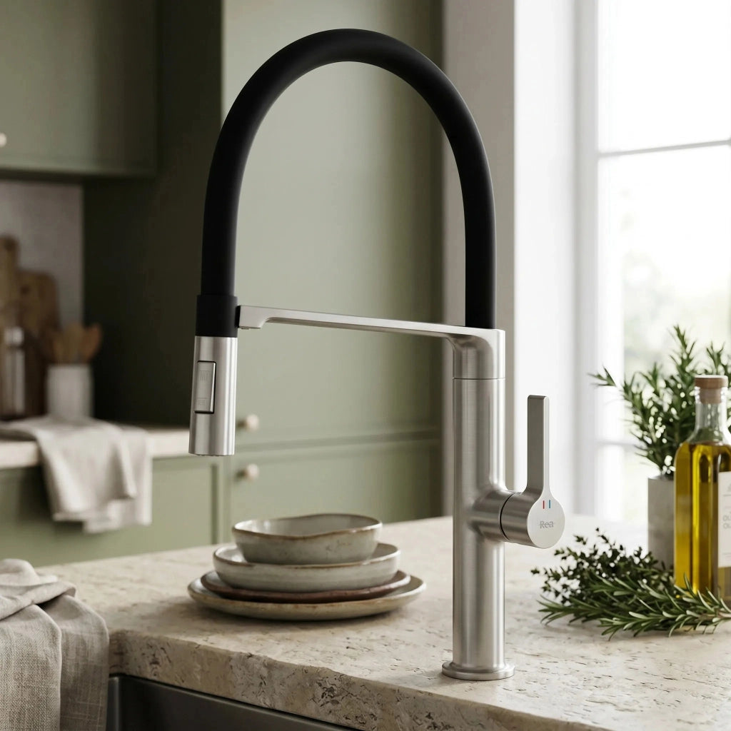 Rubinetto Da Cucina Rea Lago Brush Nickel