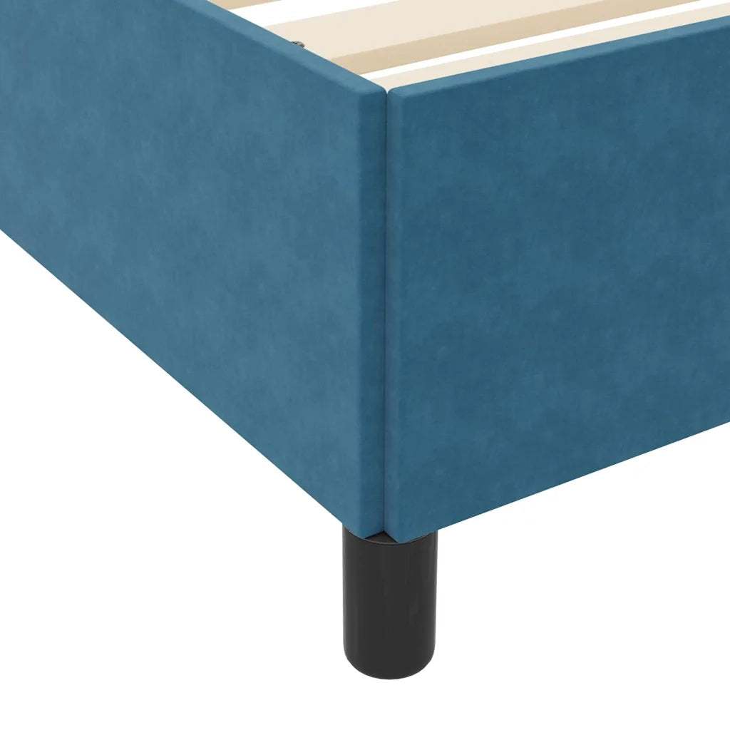 Struttura del letto-Giroletto-Rete del Letto Blu Scuro 100 x 200 cm Tessuto 182306