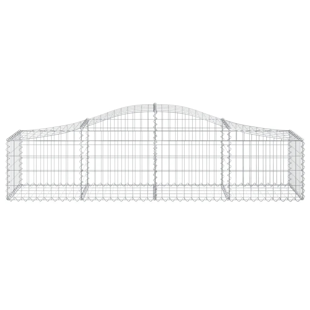 Cesti Gabbioni ad Arco 8 pz 200x50x40/60 cm Ferro Zincato 3145583