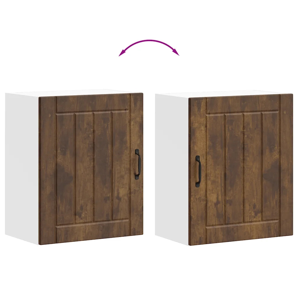 Pensile da Cucina-Mobile Cucina da Parete Lucca Rovere Fumo in Legno Multistrato 653511