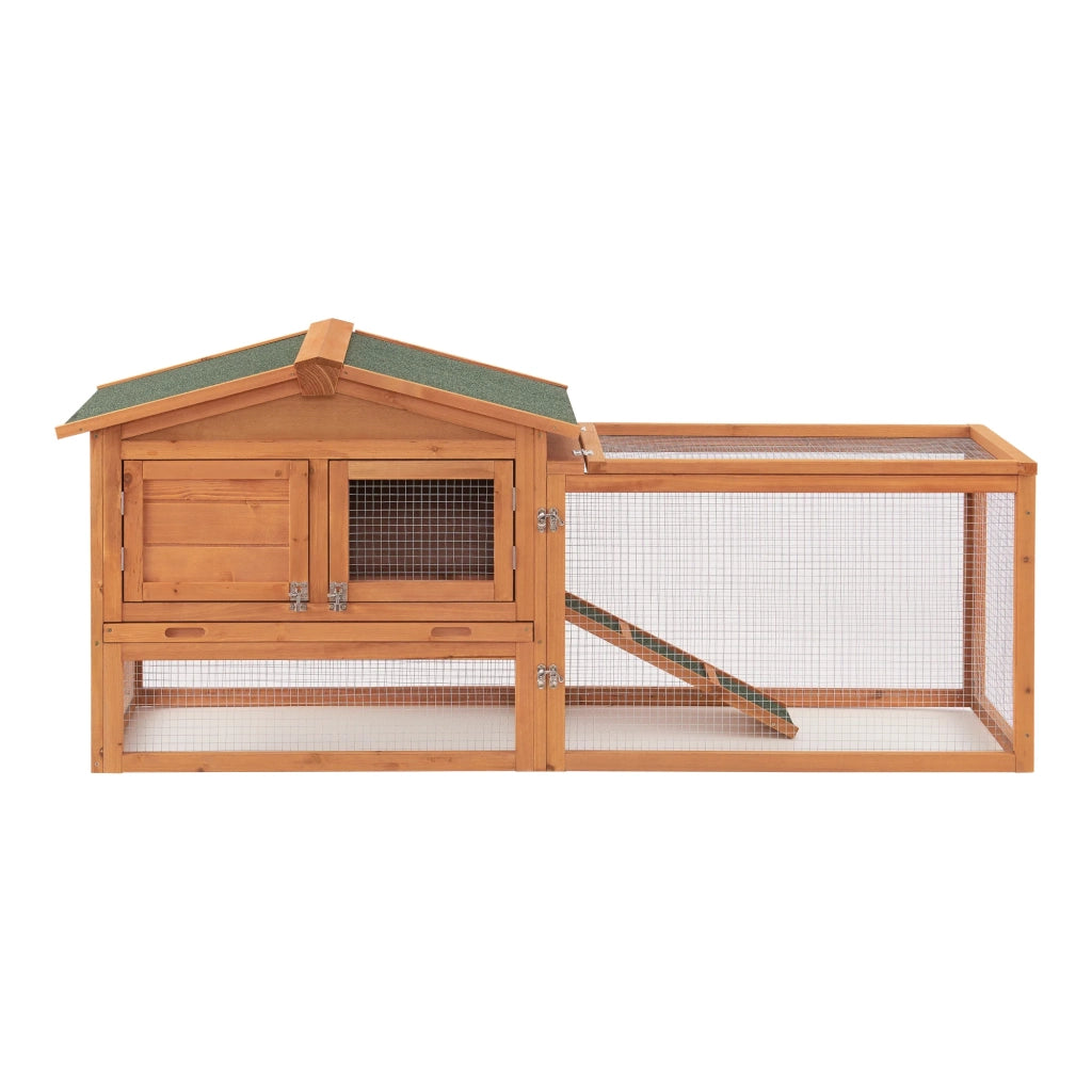 Conigliera a due livelli 68 x 156 x 52 cm abete naturale 03_0006809