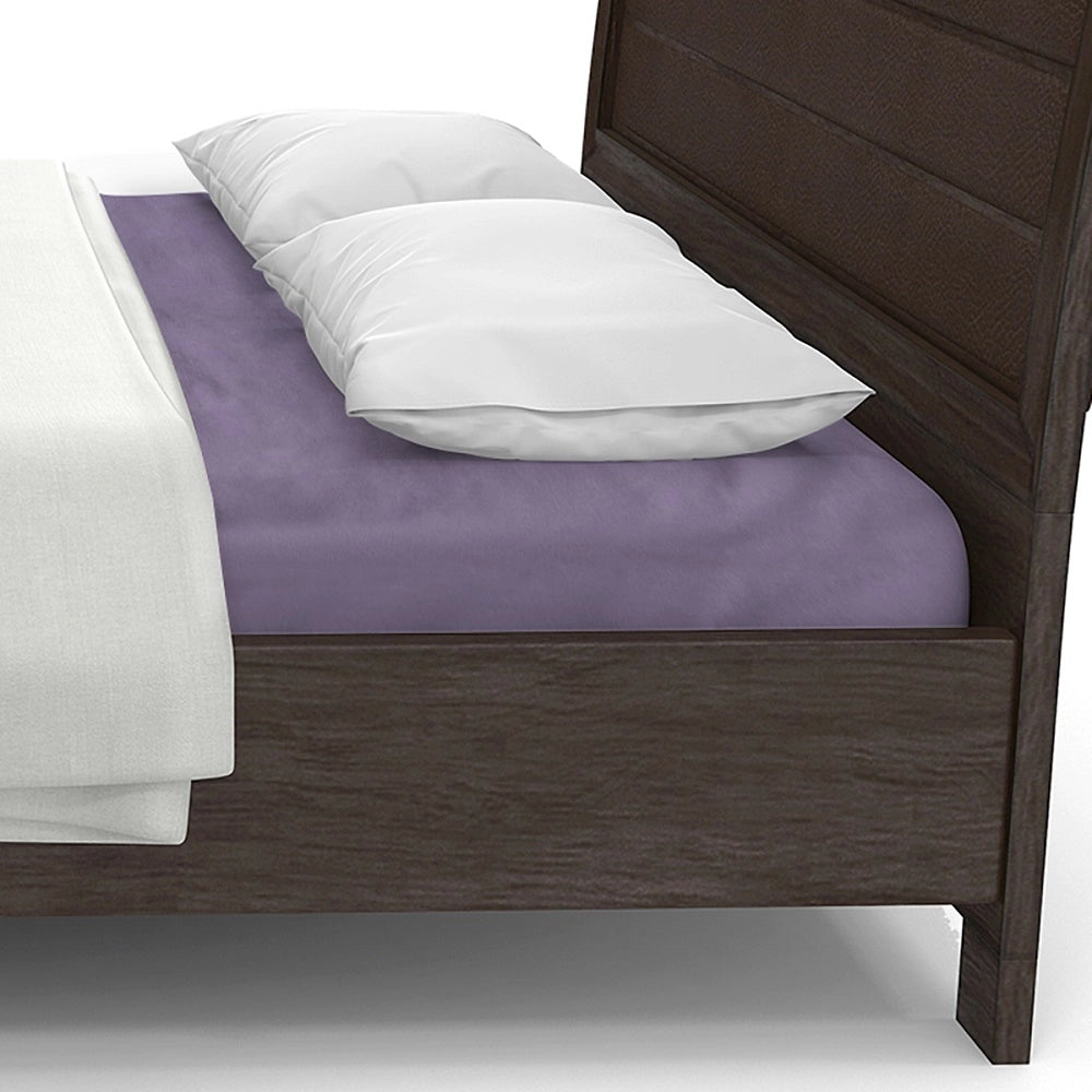 Lenzuolo letto sotto con angoli 100% puro cotone Made in Italy tinta unita Lilla - 2 Piazze maxi